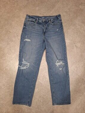 Womens Highrise OG Loose Old Navy Distressed Jeans Size 12
